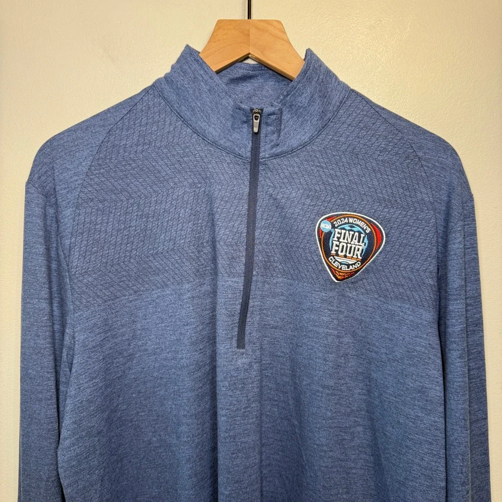 Perry Ellis 2024 NCAA Women's Final Four Cleveland 1/4 Zip Pullover Blue Medium